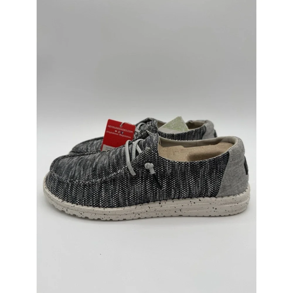 Hey Dude Wendy Sox Dark Grey Womens Size‎ 8 Slip On Casual Shoes New